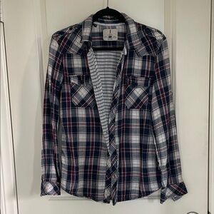 i jeans by Buffalo Navy and maroon Plaid Shirt